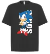 Футболка Оверсайз Sonic retro Чорний фото