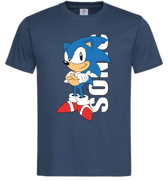 Чоловіча футболка Sonic retro Темно-синій фото