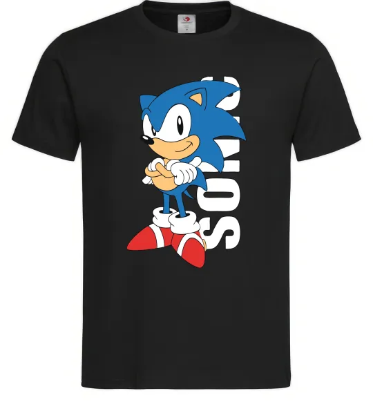 Чоловіча футболка Sonic retro Чорний фото
