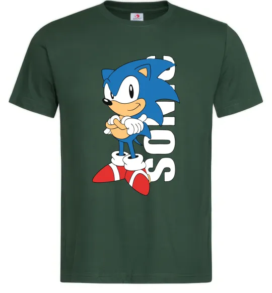 Чоловіча футболка Sonic retro Темно-зелений фото