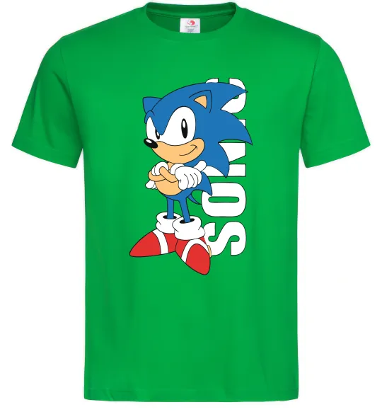 Чоловіча футболка Sonic retro Зелений фото