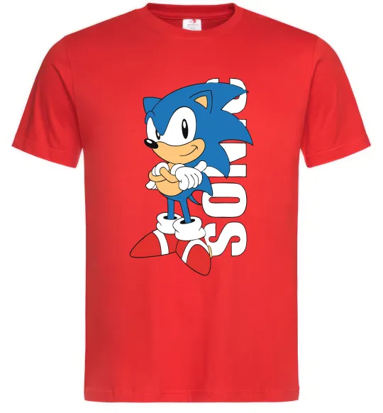 Чоловіча футболка Sonic retro Червоний фото