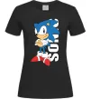 Жіноча футболка Sonic retro Чорний фото