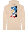 Чоловіча толстовка (худі) Sonic retro Пісочний фото