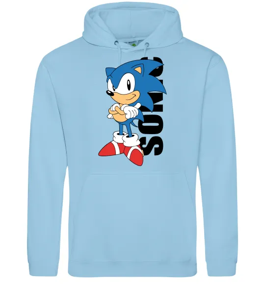 Чоловіча толстовка (худі) Sonic retro Блакитний фото