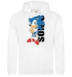Жіноча толстовка (худі) Sonic retro Білий фото