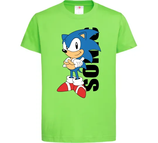 Дитяча футболка Sonic retro Лаймовий фото