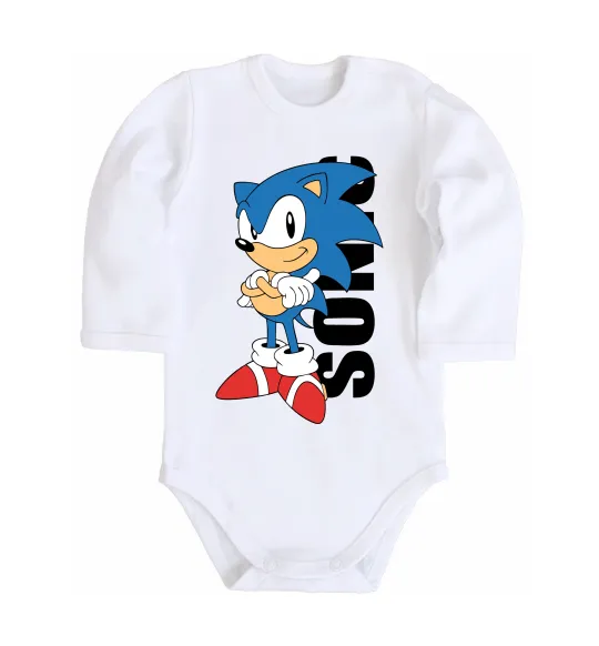 Детский боди Sonic retro Белый фото