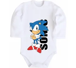 Дитячий бодік Sonic retro Білий фото