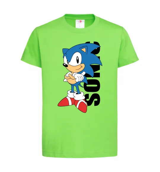 Дитяча футболка Sonic retro Лаймовий фото