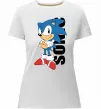 Жіноча преміум футболка Sonic retro Білий фото