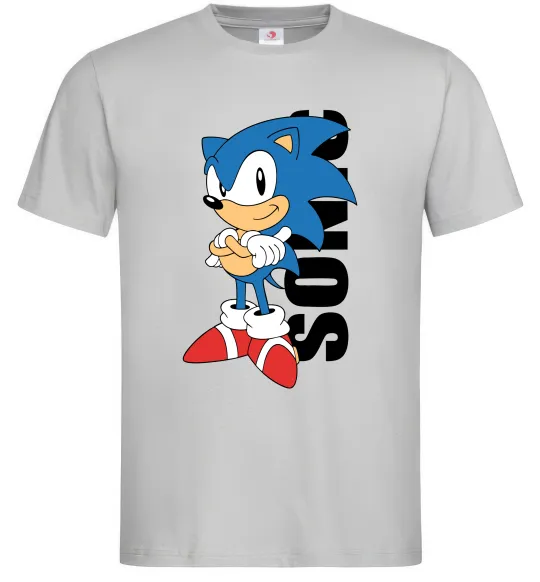 Чоловіча футболка Sonic retro Сірий фото