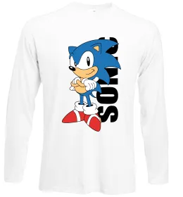 Лонгслив Sonic and shadow Белый фото