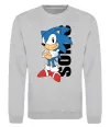 Світшот Sonic retro Сірий меланж фото