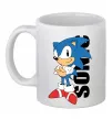 Чашка керамічна Sonic retro Білий фото