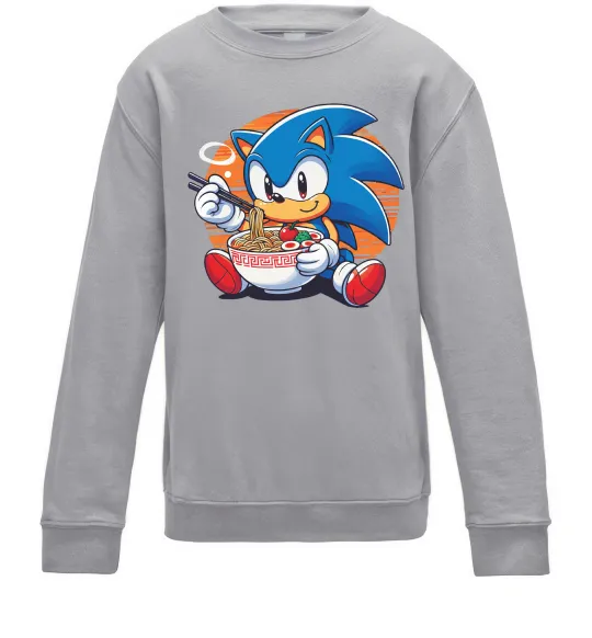 Дитячий світшот Sonic ramen Сірий меланж фото