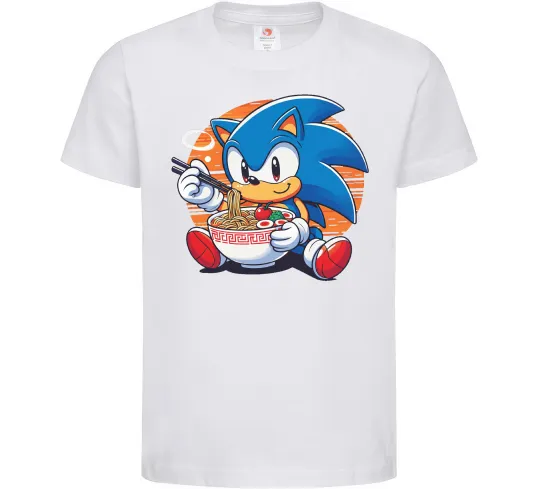 Дитяча футболка Sonic ramen Білий фото