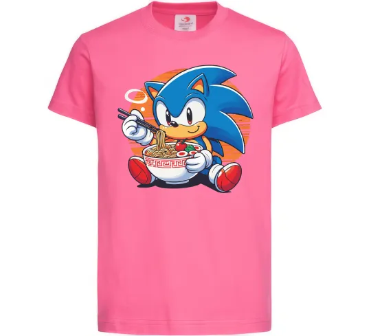 Дитяча футболка Sonic ramen Яскраво-рожевий фото