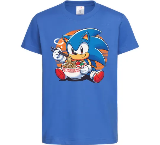 Дитяча футболка Sonic ramen Яскраво-синій фото