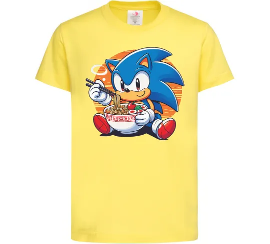 Дитяча футболка Sonic ramen Лимонний фото
