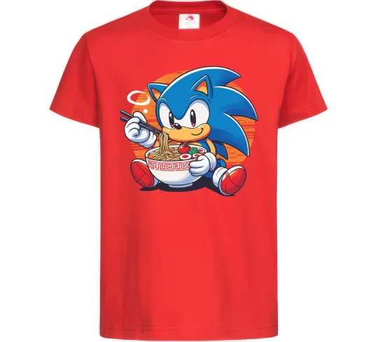 Дитяча футболка Sonic ramen Червоний фото