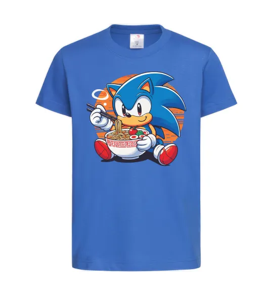 Дитяча футболка Sonic ramen Яскраво-синій фото
