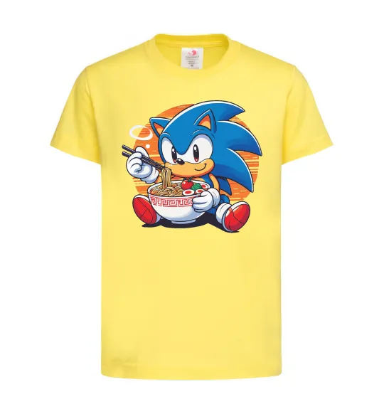 Дитяча футболка Sonic ramen Лимонний фото