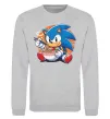Свитшот Sonic ramen Серый меланж Свитшот Sonic ramen Серый меланж фото