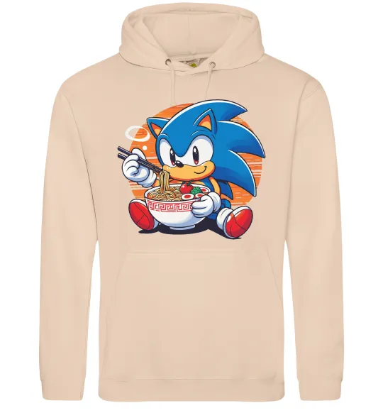 Чоловіча толстовка (худі) Sonic ramen Пісочний фото