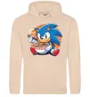 Чоловіча толстовка (худі) Sonic ramen Пісочний фото