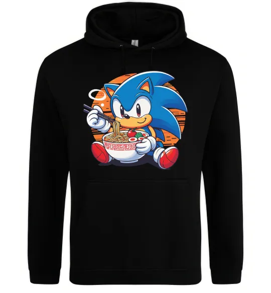 Жіноча толстовка (худі) Sonic ramen Чорний фото