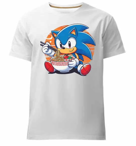 Чоловіча преміум футболка Sonic ramen Білий фото
