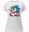 Жіноча преміум футболка Sonic ramen Білий фото