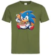 Чоловіча футболка Sonic ramen Оливковий фото