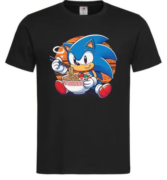 Чоловіча футболка Sonic ramen Чорний фото