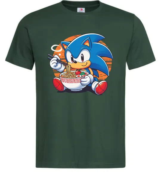 Чоловіча футболка Sonic ramen Темно-зелений фото
