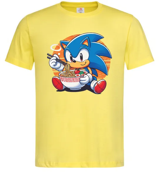 Чоловіча футболка Sonic ramen Лимонний фото