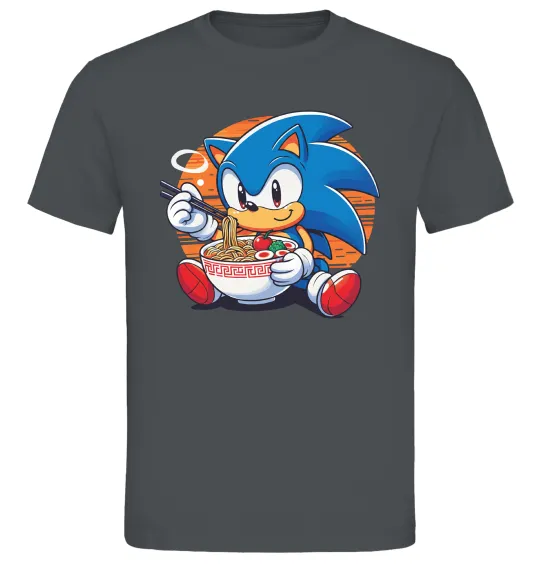 Чоловіча футболка Sonic ramen Графіт фото