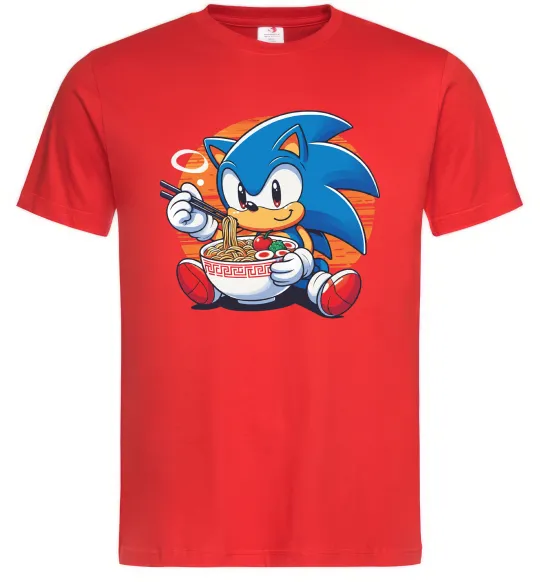 Чоловіча футболка Sonic ramen Червоний фото