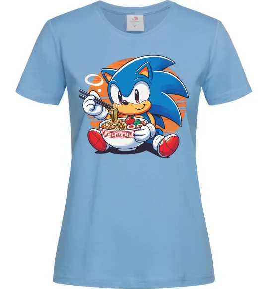 Жіноча футболка Sonic ramen Блакитний фото