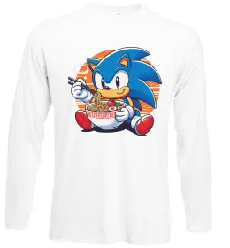 Лонгслив Sonic and shadow Белый фото