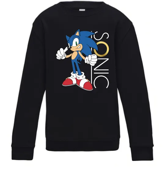 Дитячий світшот Сонік кільце Чорний фото