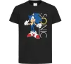 Дитяча футболка Сонік кільце Чорний Дитяча футболка Сонік кільце Чорний фото