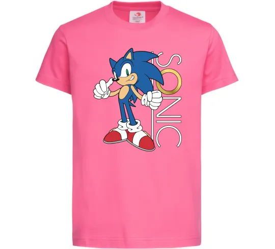 Дитяча футболка Сонік кільце Яскраво-рожевий фото
