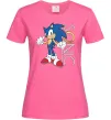 Жіноча футболка Сонік кільце Яскраво-рожевий фото