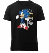 Чоловіча преміум футболка Сонік кільце Чорний фото