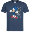Чоловіча футболка Сонік кільце Темно-синій фото