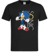 Чоловіча футболка Сонік кільце Чорний фото