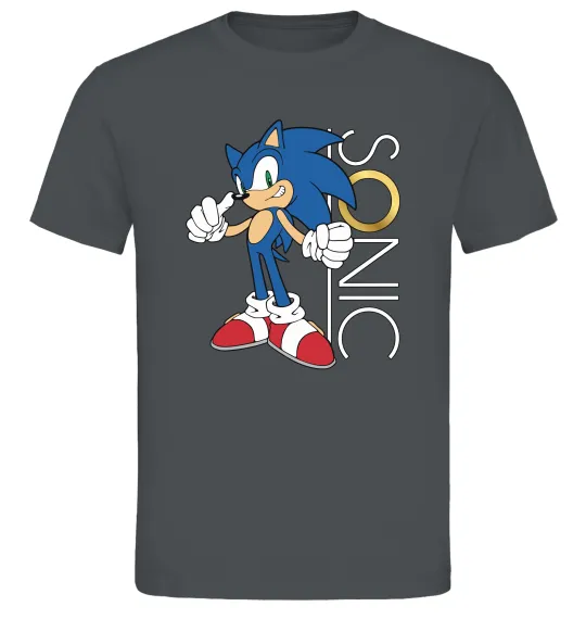 Чоловіча футболка Сонік кільце Графіт фото