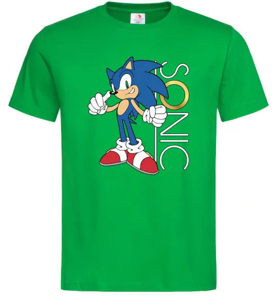 Чоловіча футболка Сонік кільце Зелений фото